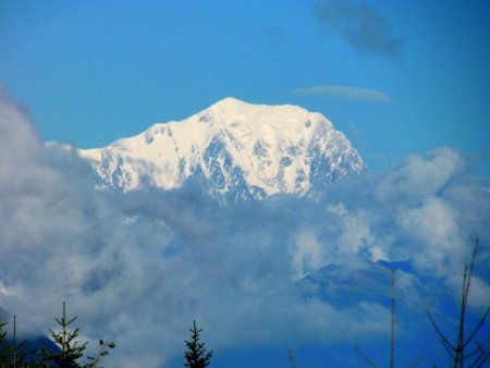 Mont Blanc vu du Col du Granier.