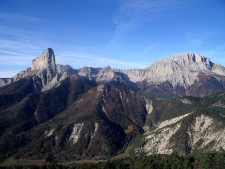 Mont Aiguille et Grand Veymont de l’Aubeyron