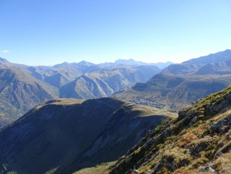 Pied Moutet : crête du Fioc et les Deux Alpes