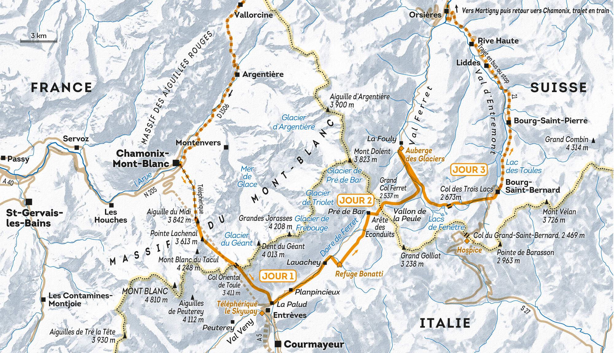 Tour Du Mont Blanc En Ski De Rando 3 Jours Altimag
