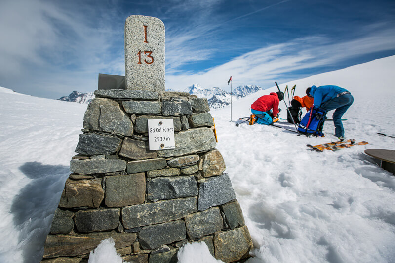 Tour du Mont Blanc à ski de rando - Jour 2 : Refuge Bonatti – La Fouly 