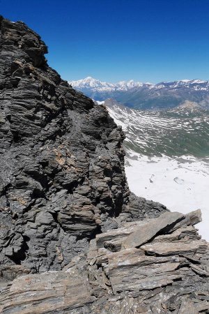 L’arête et le Mont Blanc.