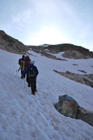 En route vers le sommet du Pic du Glacier d’Arsine (3364 m)