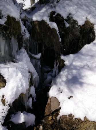Petit ruisseau gelé.