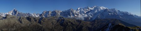 Horizon vers le Mont Blanc, panorama.