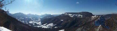 Panorama depuis le sommet de la pointe de la Gorgeat.