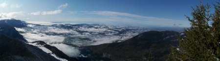 Panorama depuis le sommet - Chartreuse Ouest et les terres froides.