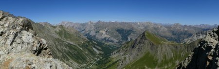 Panorama sur le versant Nord (versant Monêtier-les-Bains) du Col des Grangettes.