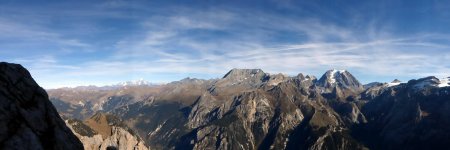 Panorama du Mt Blanc à la Grande Casse