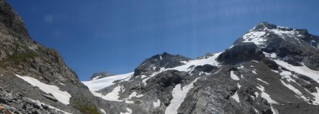 Panorama vers le glacier