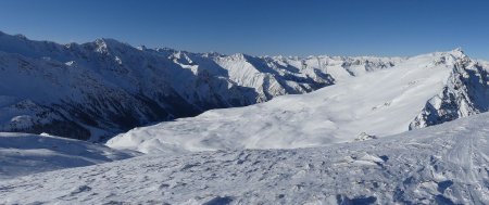 Panorama au sommet du Pic Traversier.