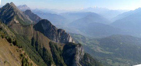 Panoramique NE  (de la Dent de Cons au Mont-Blanc)