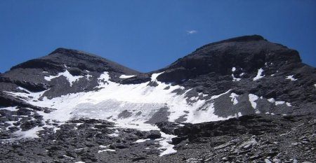 Les 2 Pointes du  Signal du Grand Mont Cenis et le glacier du Signal.