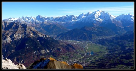 vue sur le massif du Mont Blanc