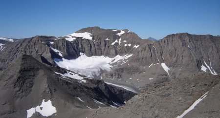 Pointe du Ribon et Glacier de Derrière le Clapier.