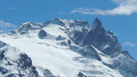 Le glacier du Tabuchet et la Meije.