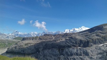 Le massif du Mont Blanc à la fin de la traversée