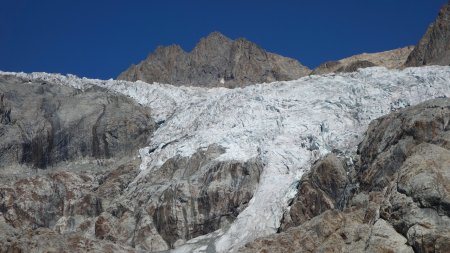 Dans la montée, zoom sur le Glacier Blanc