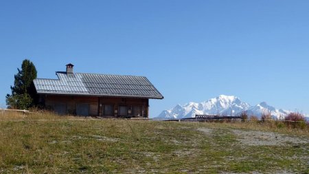 Refuge des Arolles, vue Mont Blanc