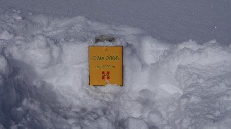 Panneau Côte 2000...sous la neige