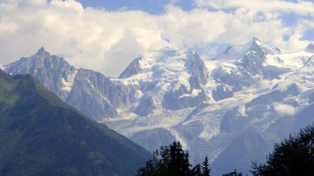 Aiguille du Midi, Mont Maudit, Mont Blanc du Tacul, Glaciers des Bossons, Taconnaz