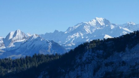 Mont Charvin, le Mont Blanc