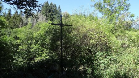 Croix au fond du vallon du Rouchain.