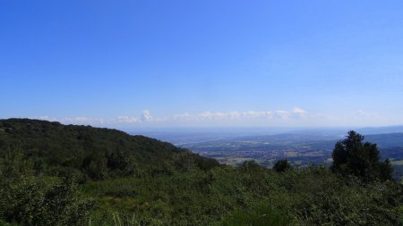 Crêt de Quatregrains et vallée du Rhône.