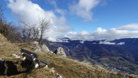 Le banc avec vue Mont Blanc (mais pas aujourd’hui !)