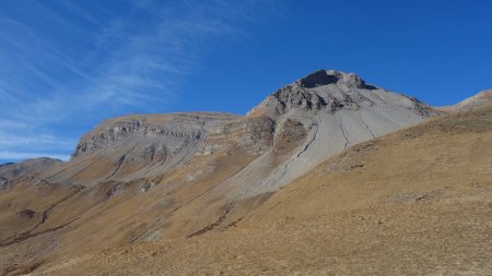 Barre de la Pisse, sommet coté 2734 puis à droite le Col du Crachet