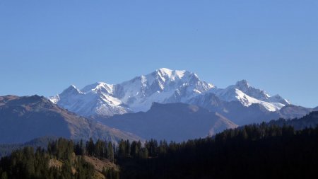Regard arrière vers le Mont Blanc