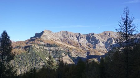 Vue au nord sur Rochecline (2415m), Tête de la Jassine (2492m), Sommet des Graus (2549m) et Tête de Valplane (2624m)
