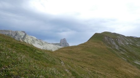 Mont Rosset, descente, vue arrière