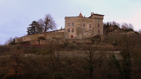 Le château vu du vallon de l’Anzieux.