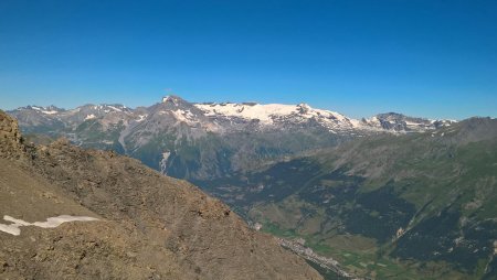 la Dent Parrachée (3697m) et les Dômes de la Vanoise (3601m)