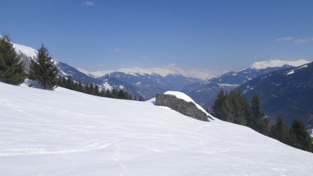 Retour, vue Mont Blanc