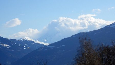 Aiguille Croche et Mont Blanc (sous les nuages)