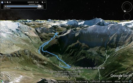 Boucle de 17km700 par Gps Garmin sur Google Earth