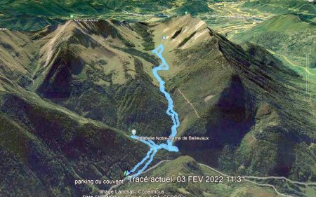 Itinéraire par gps Garmin sur Google Earth en AR de 10km500