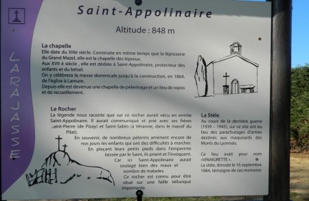 Panneau informatif à St-Apollinaire.