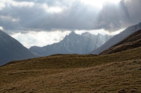 Du Col du Glandon : Rochers Rissiou et la belle pointe du Rissiou