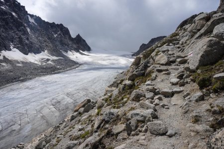 Le glacier d’Orny fondu au gris