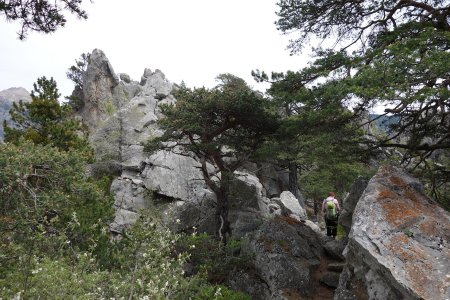Passage entre les rochers