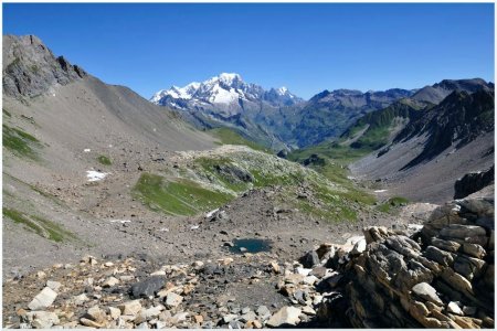 Combe de la Neuva et Mont Blanc depuis le col du Grand Fond...