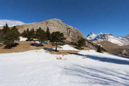 Au col de Priau : Montagne de Paille et Grand Ferrand.