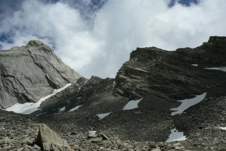 La descente sous le Pic d’Asti (3320m)
