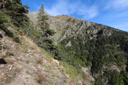 Le versant de descente succédant au Pré Simian.