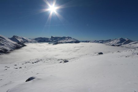 Panorama vers le Pic de Bure.