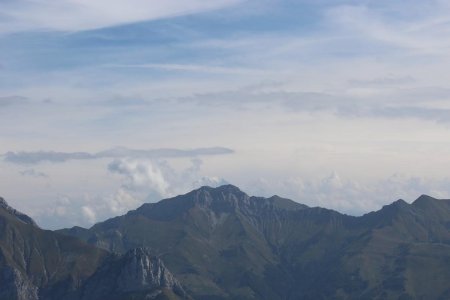 Vue sur le Mont Blanc par dessus l’Arcalod