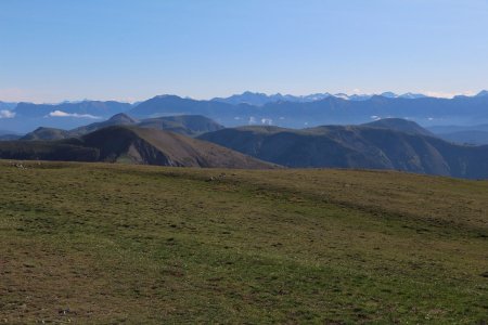 Le Morgon, un peu de Queyras avec le Pic de Rochebrune, Dormillouse et la Montagne de la Blanche devant le massif du Parpaillon.
